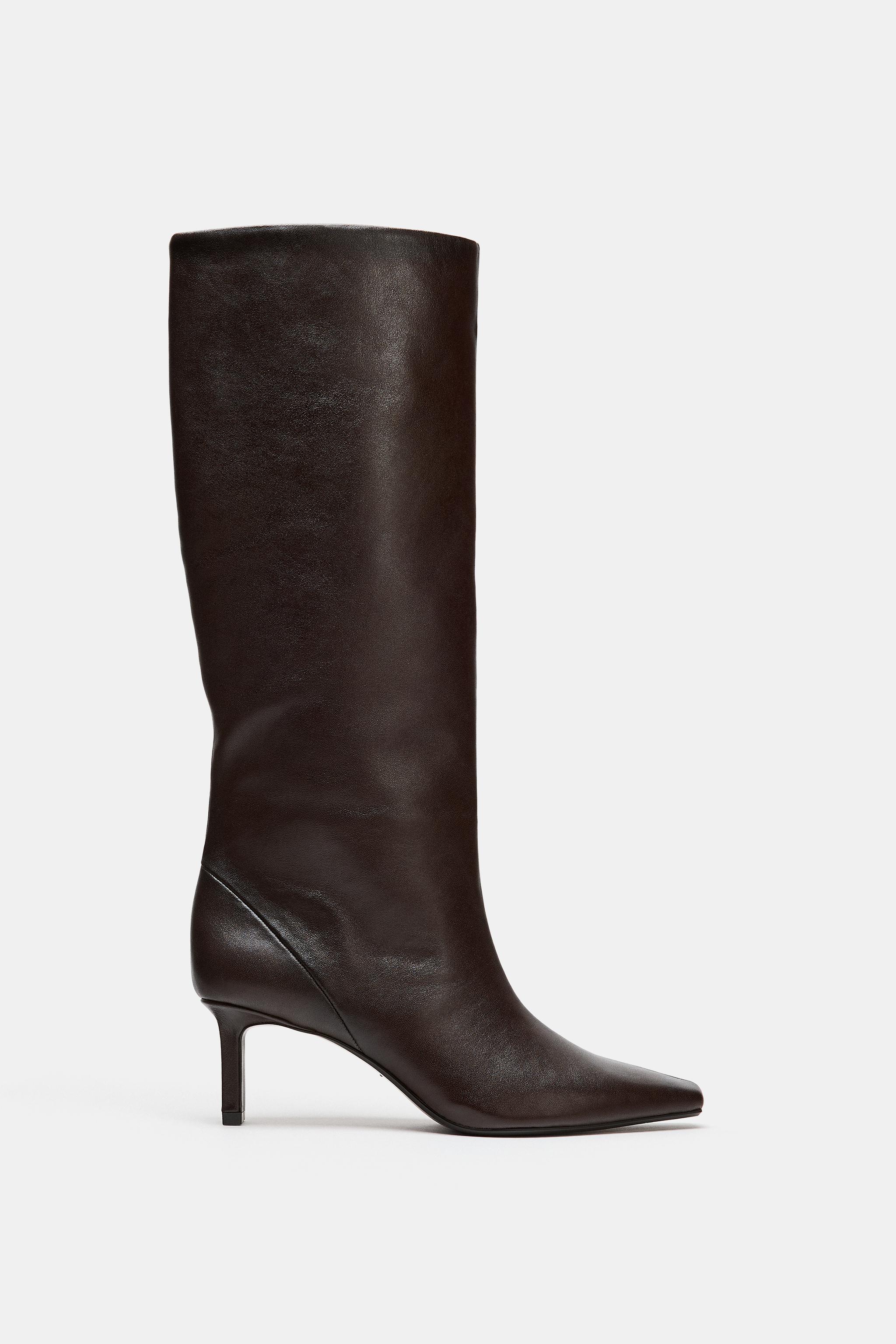LEATHER HEELED BOOTS