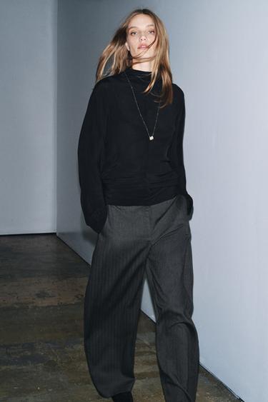 BLOUSE FLUIDE ZW COLLECTION - Noir de Zara - Image 3