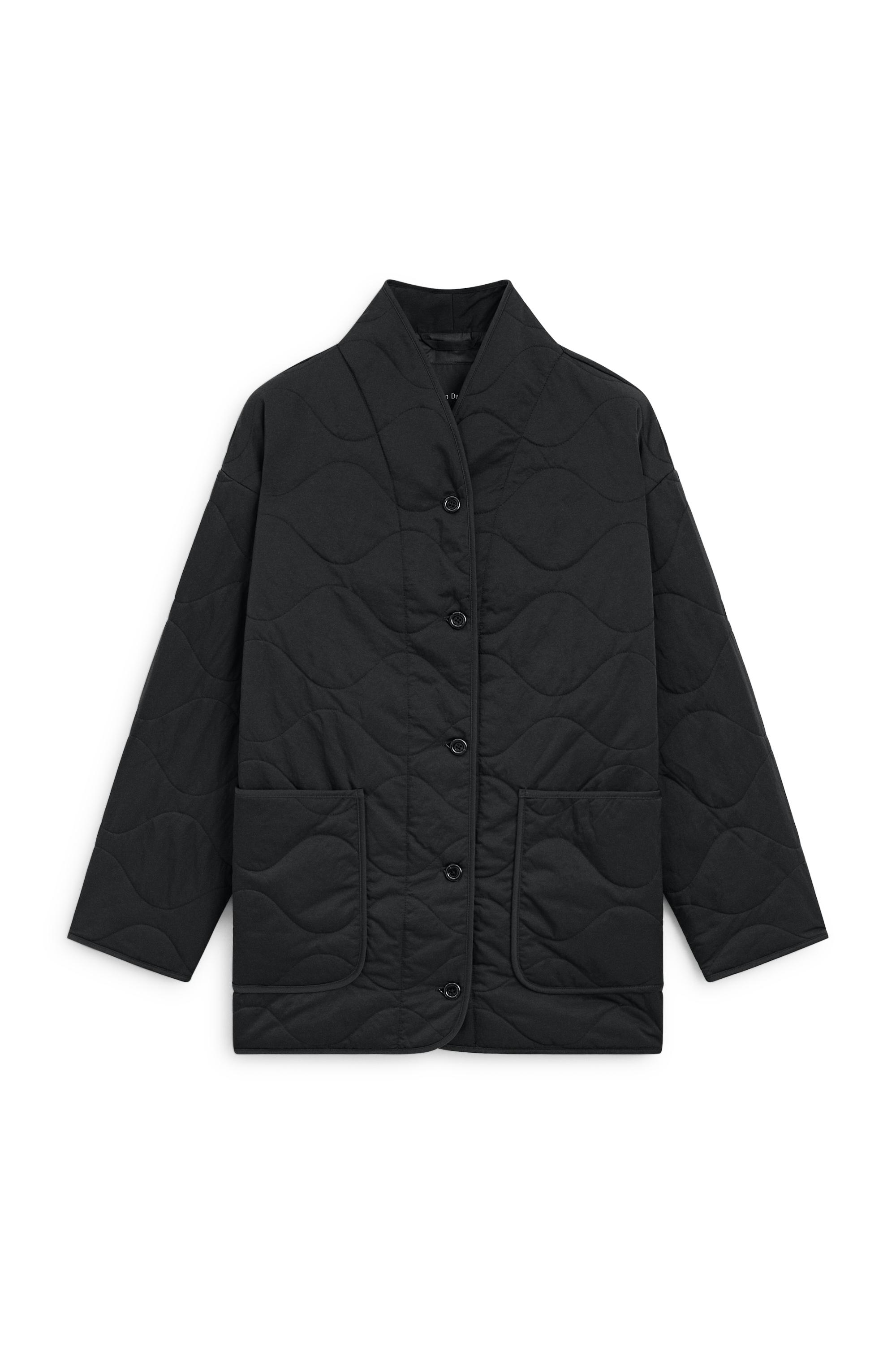 Lightweight quilted jacket with stand collar - Black | ZARA Canada