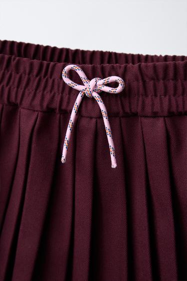 FALDA TABLAS - Burgundy de Zara