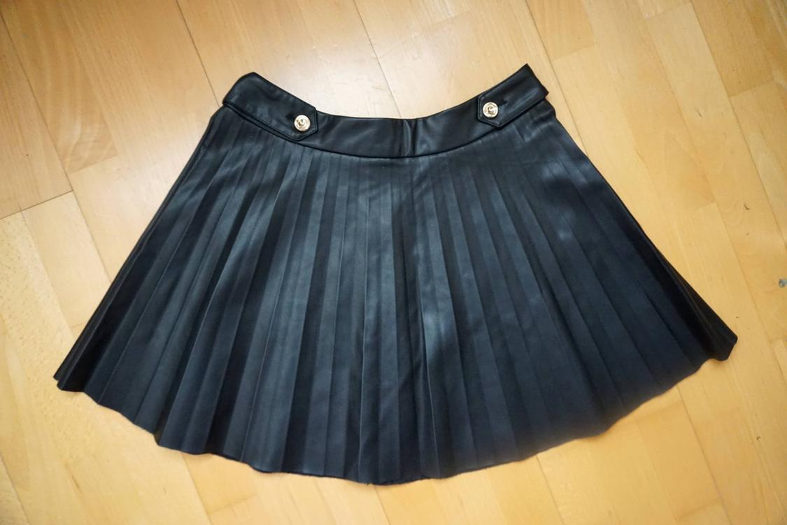 FAUX LEATHER MINI SKIRT WITH BOX PLEATS - Image 5