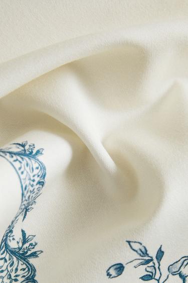 CHEMIN DE TABLE SATIN IMPRIMÉ - Bleu de Zara - Image 3