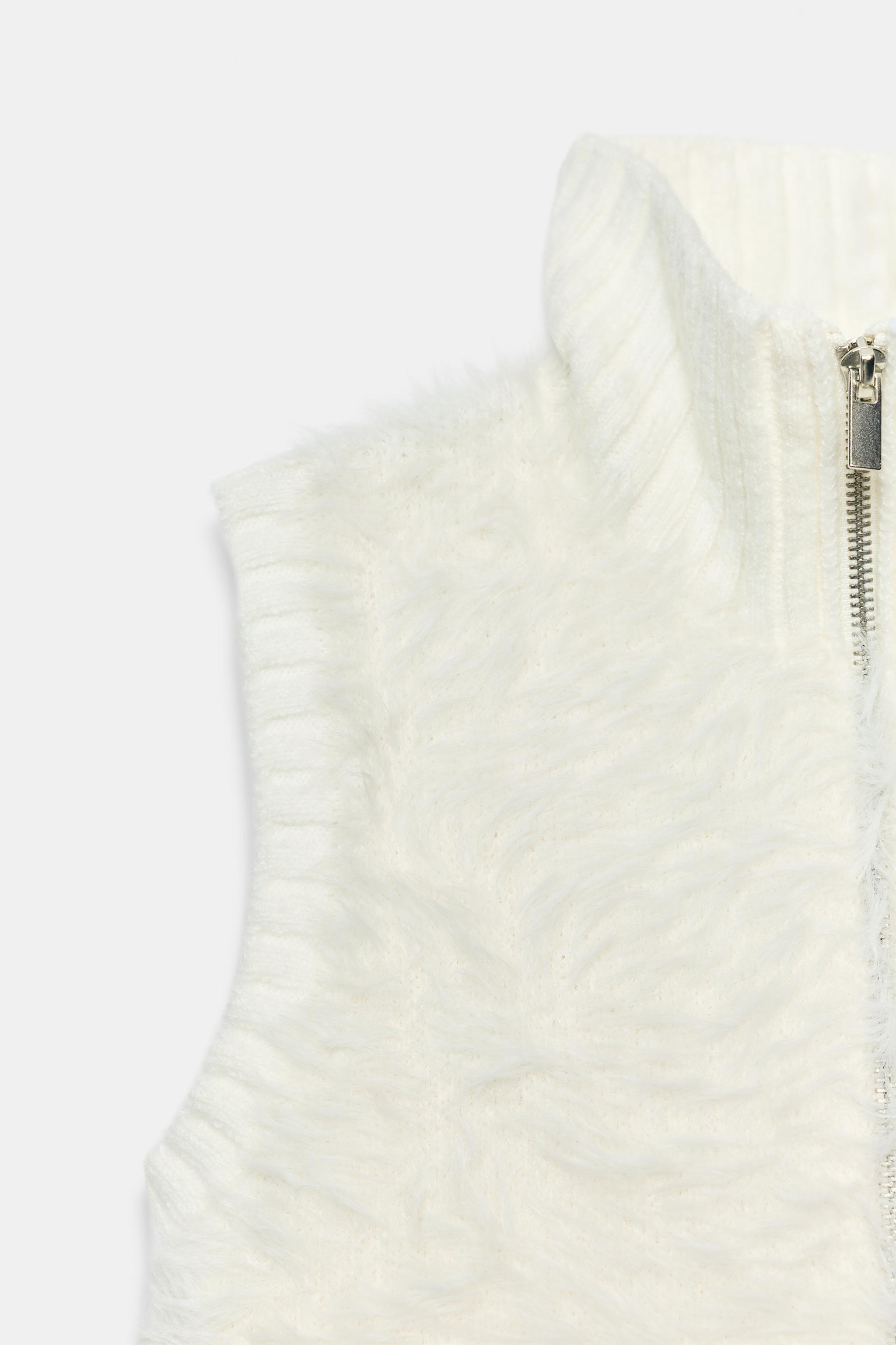 FAUX FUR COMBINED VEST