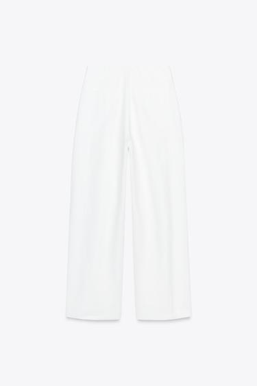 PANTALON 100 % LIN ZW COLLECTION - Blanc de Zara - Image 5