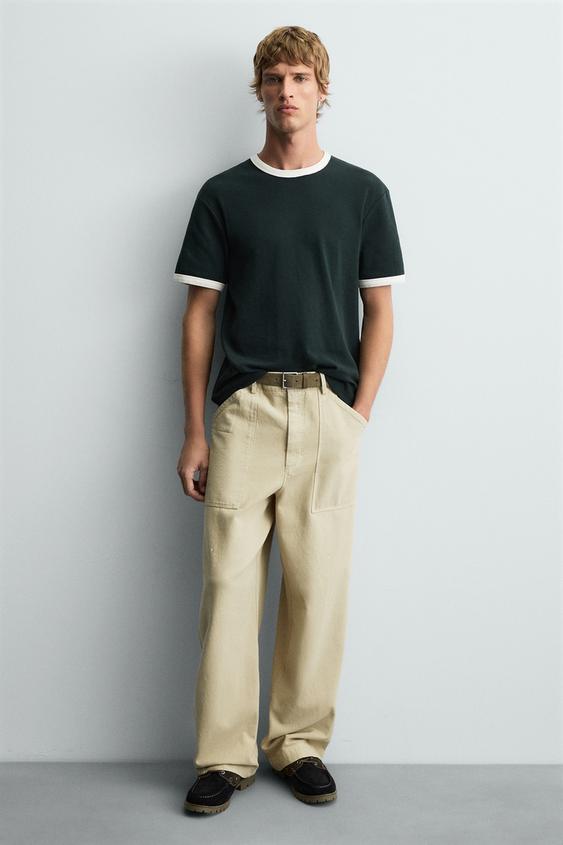 CONTRASTING LEATHER DECK SHOES