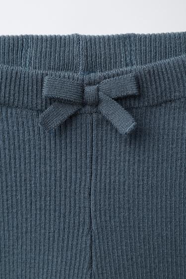 KNIT LEGGINGS WITH BOW - Petrol blue by Zara - Image 2
