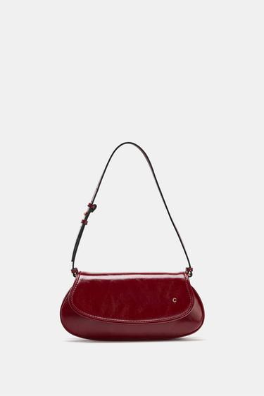 BOLSA DE OMBRO COM ABA - Vermelho da Zara