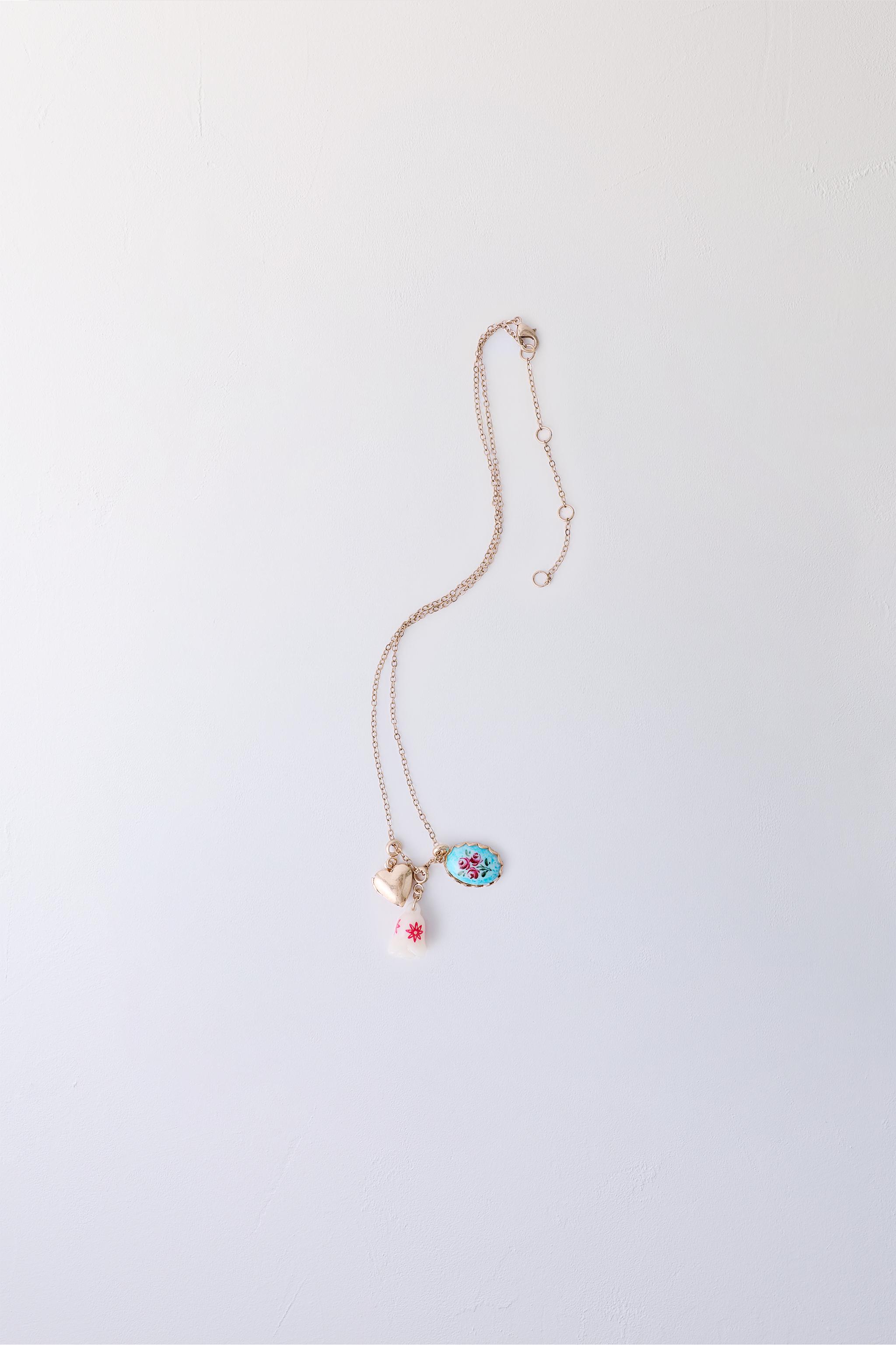 CHARM PENDANT NECKLACE — Golden