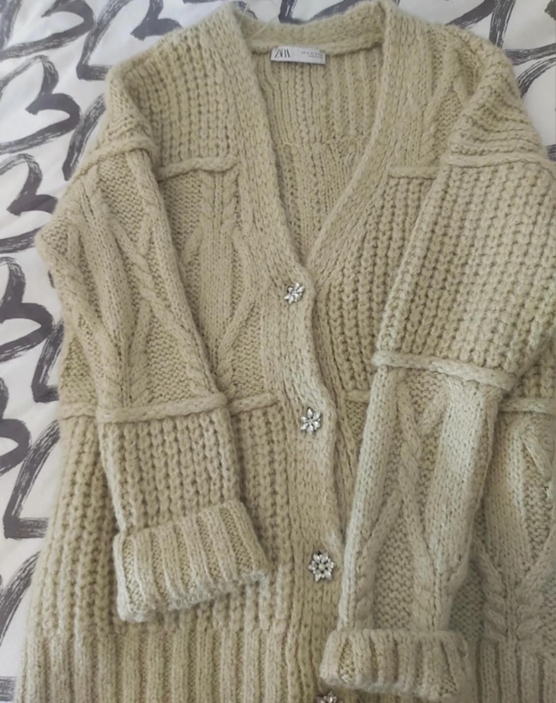 PATCHWORK KNIT CARDIGAN