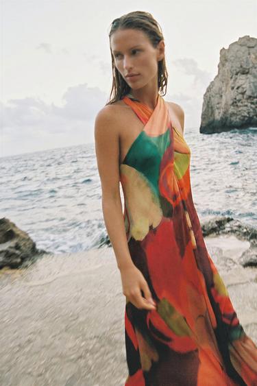 PRINTED MAXI DRESS — Multicolored 2