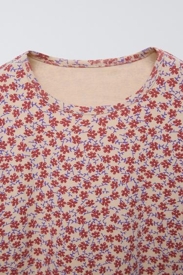 2-6 YEARS/ FLORAL PYJAMAS - Burgundy by Zara - Image 5