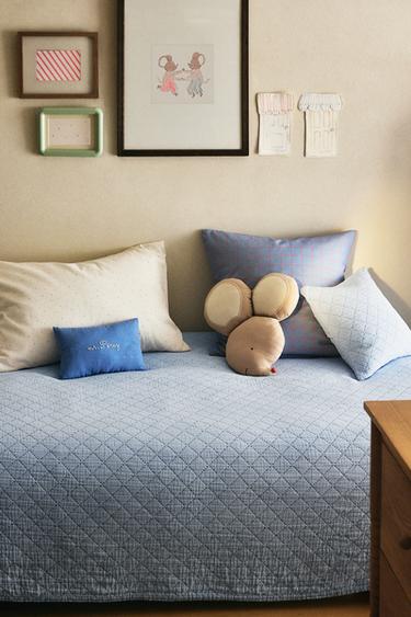 KIDS' DIAMOND BEDSPREAD - Blue by Zara