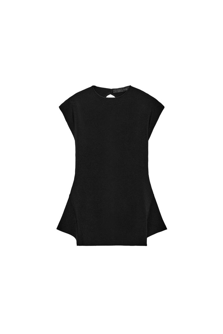 KNIT PEPLUM TOP