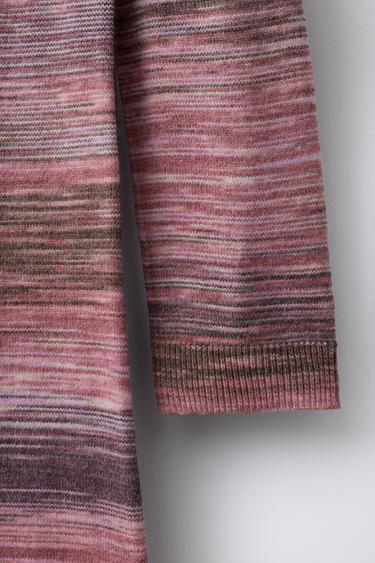 LONG MARLED KNIT DRESS - Pinks by Zara - Image 3