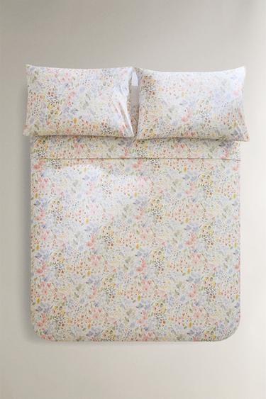 HOUSSE DE COUETTE IMPRIMÉ FLORAL - Blanc cassé de Zara - Image 5