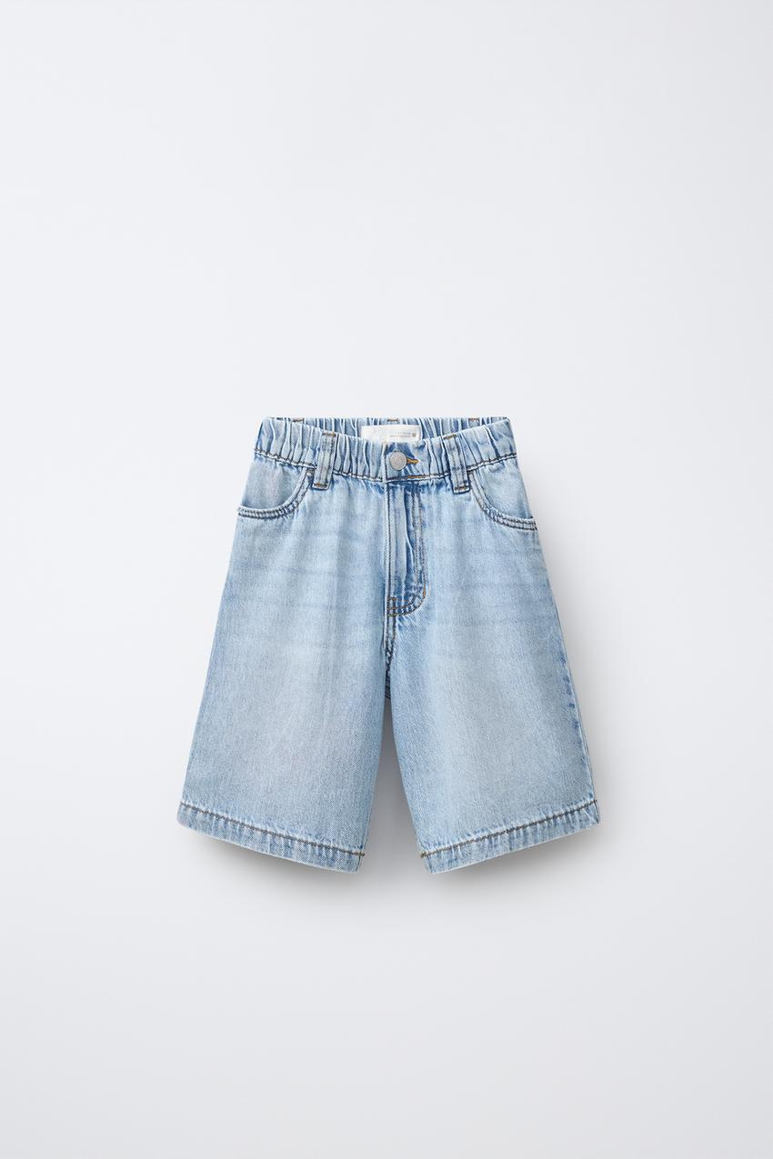 バギーデニムバミューダパンツ - ブルー | ZARA Japan / 日本