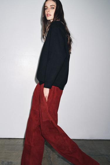 PLAIN KNIT SWEATSHIRT WITH SHOULDER PADS - Black by Zara - Image 2