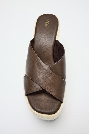 Zara CROSSED PLATFORM - Brown