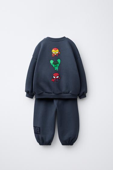 THE AVENGERS © MARVEL JOGGING SWEATSHIRT AND JOGGER TROUSERS SET - Blue by Zara