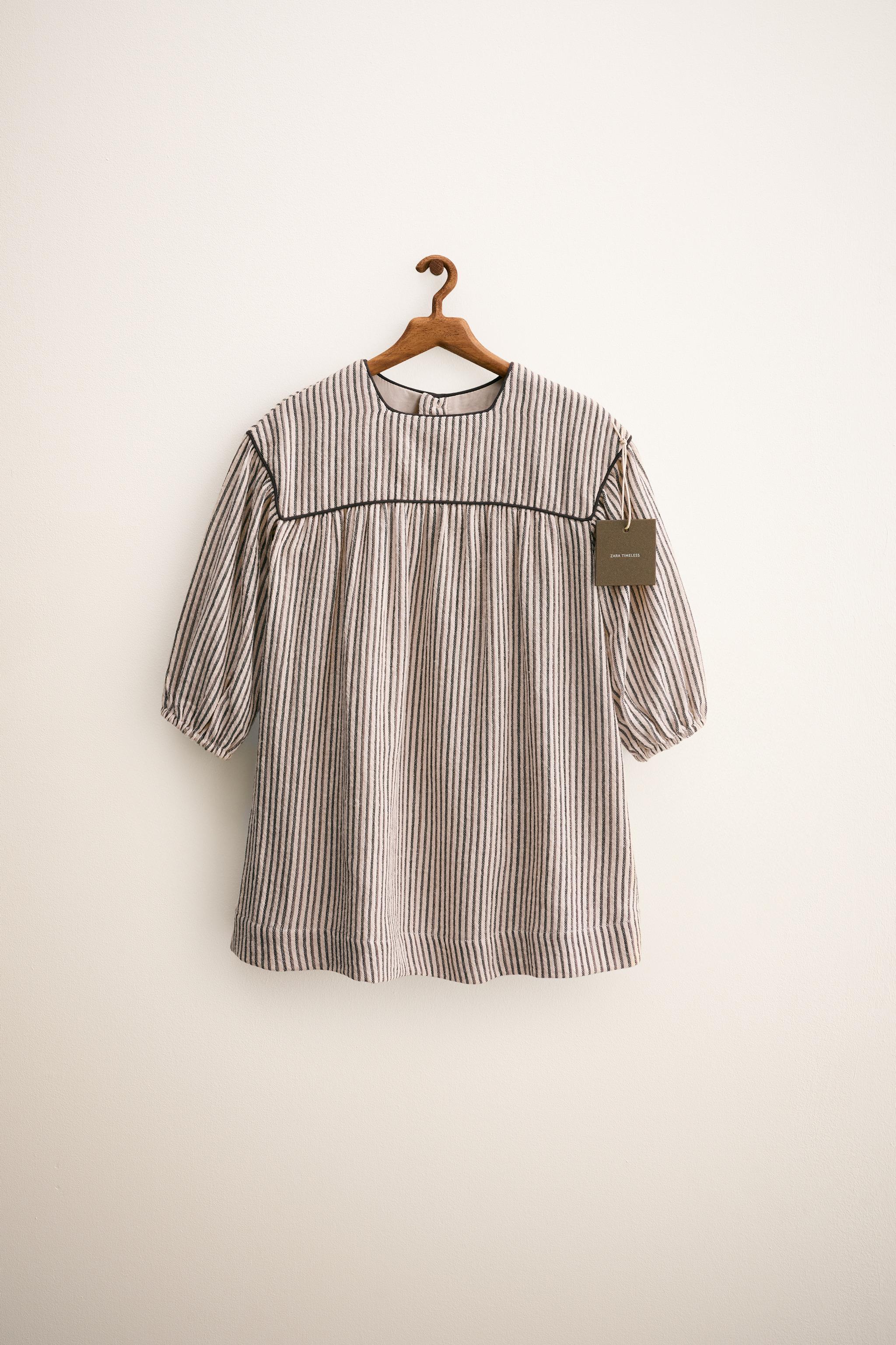 .. A ..¨̮　0711 ZARA TIMELESS - ストライププリントワンピース - エクリュ | ZARA