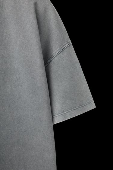Zara WASHED EFFECT ROLLING STONES © T-SHIRT - Anthracite grey