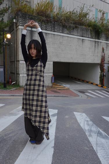 ASYMMETRIC CHECK DRESS - Brown-Blue by Zara