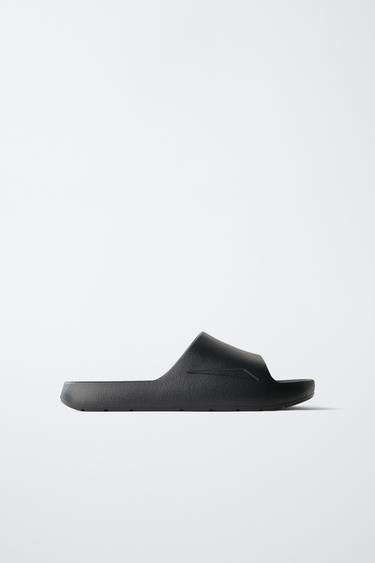 BATH SLIDE SANDALS - Black by Zara