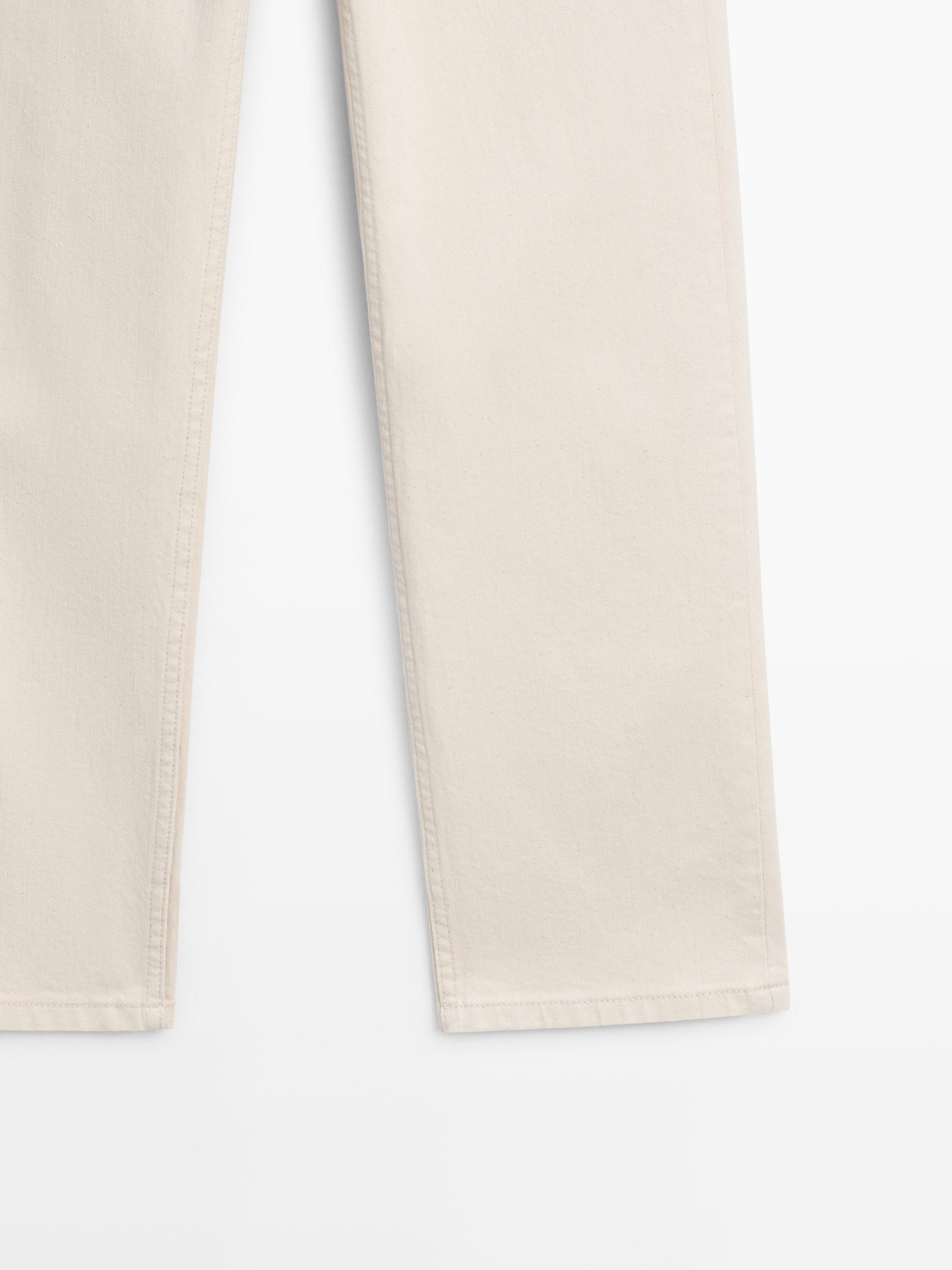 Mid-rise straight-leg jeans
