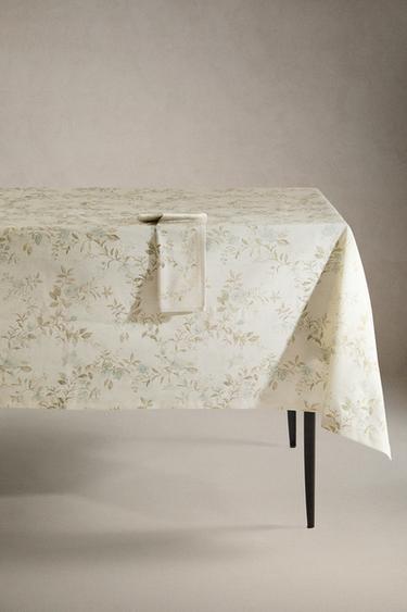 TOVAGLIA STAMPA VEGETALE - Celeste di Zara - Immagine 0