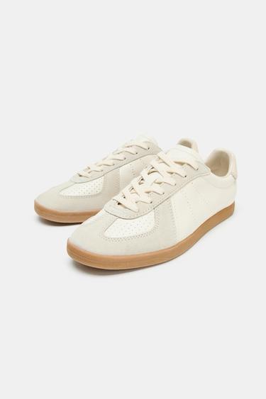 TENNIS EN CUIR - Blanc écru de Zara - Image 4