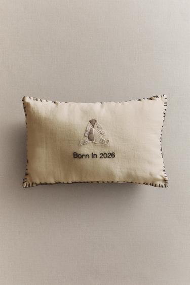 BABYKISSEN LEINEN HASE - Bunt von Zara