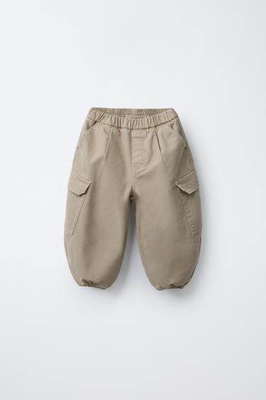 Zara KEPER BALON JOGGER HLAČE – pijesak