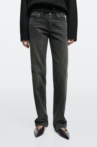Low-rise straight-leg jeans — Black 2