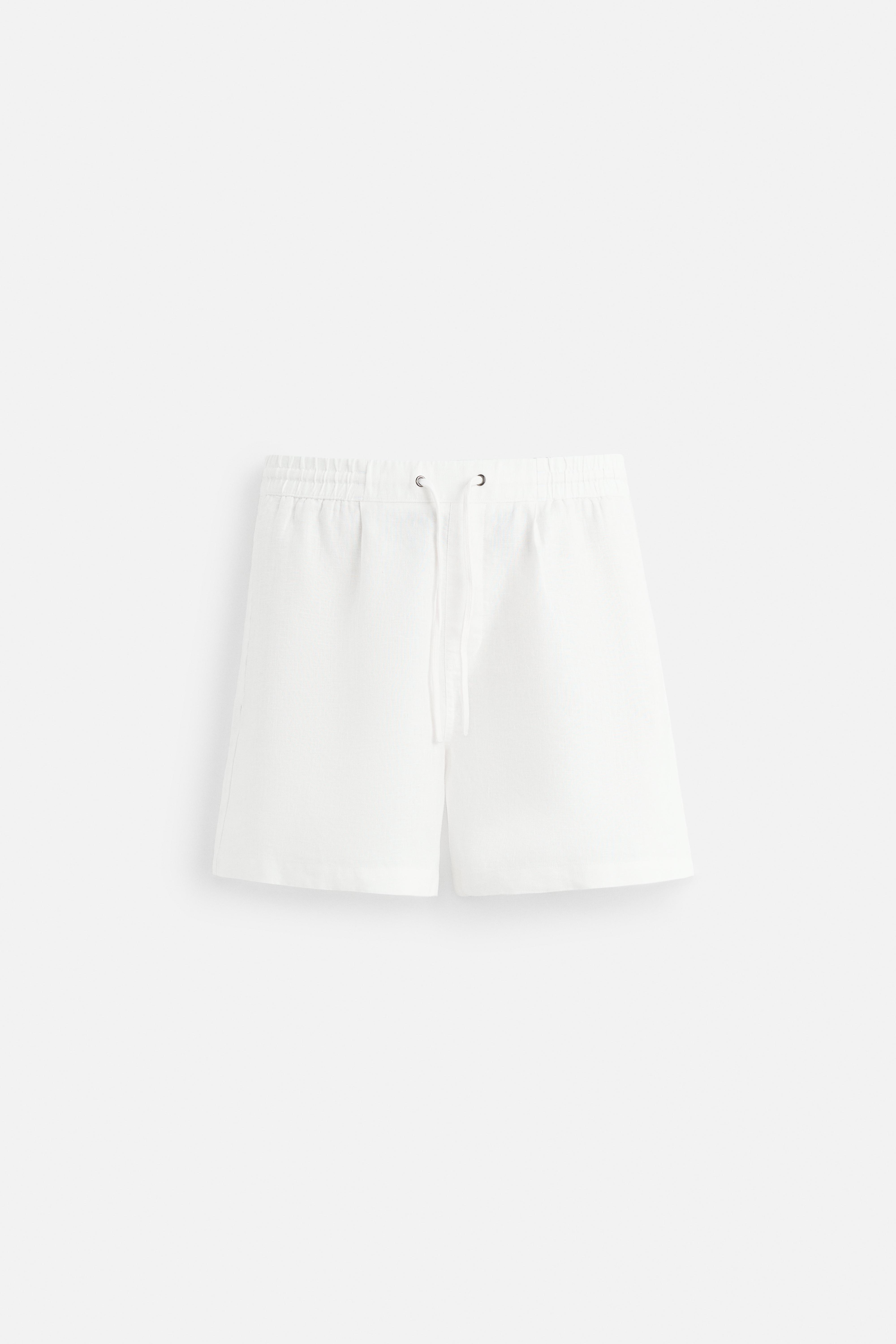 【ZARA】リネン100％ バミューダパンツ ホワイト | 1618/307/250 05070111711-a5.jpg?ts=