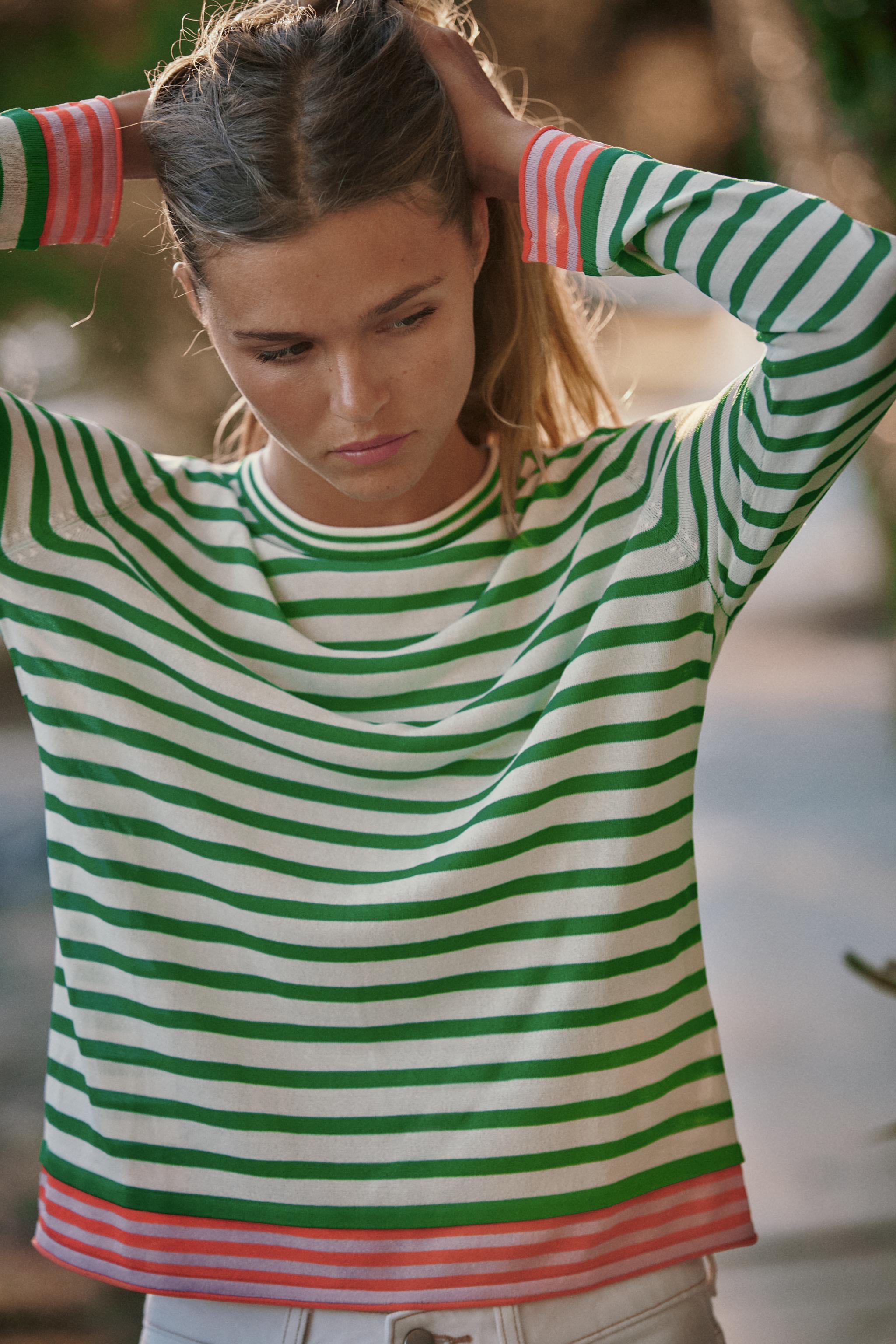 STRIPED KNIT JUMPER