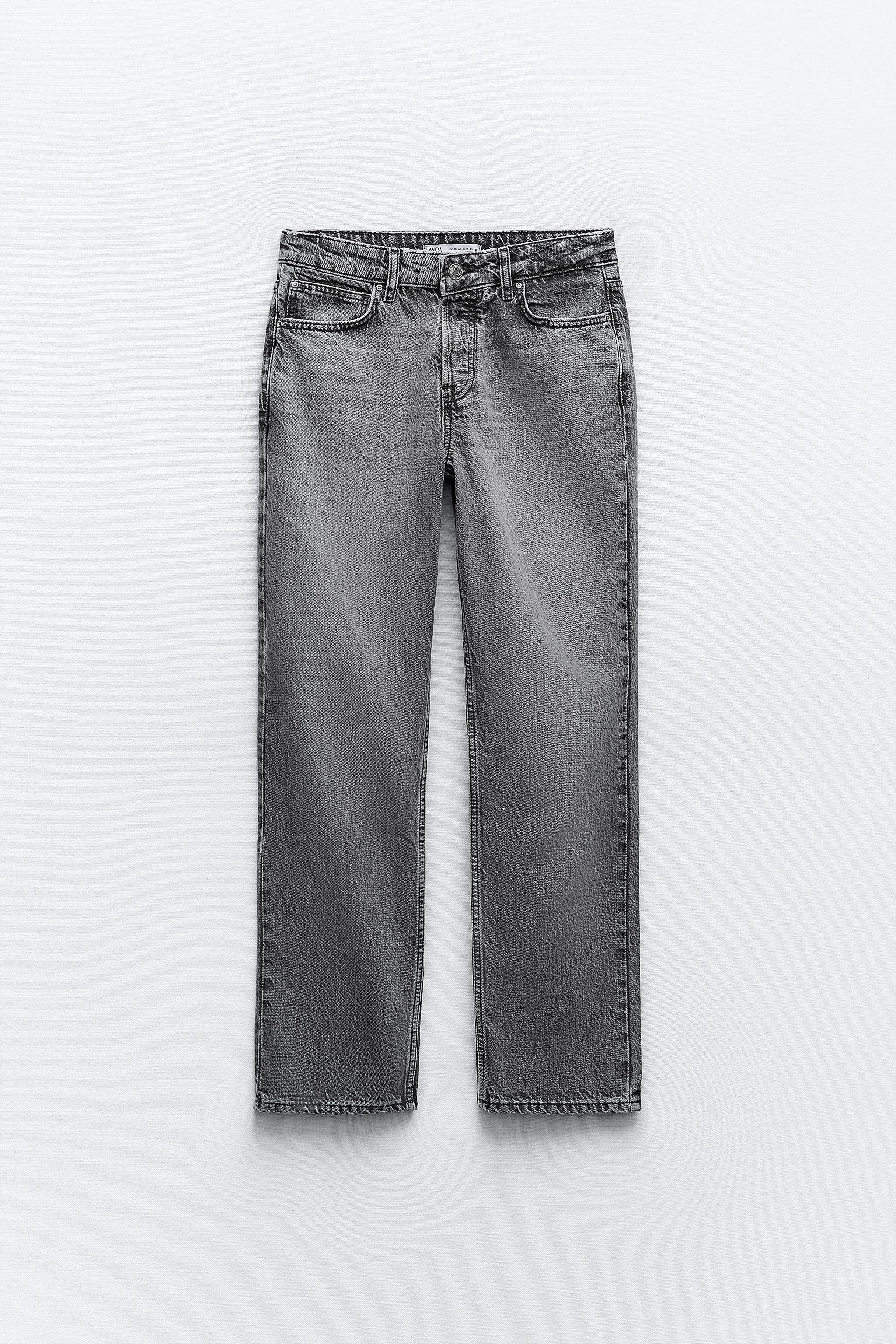 Z1975 MID-RISE STRAIGHT JEANS - Grey | ZARA New Zealand