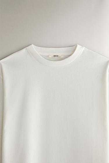 T-SHIRT MANCHES LONGUES - Blanc cassé de Zara - Image 1