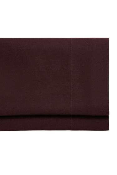 FADED-EFFECT SATEEN FLAT SHEET (300 THREAD COUNT) - Бордовий Zara