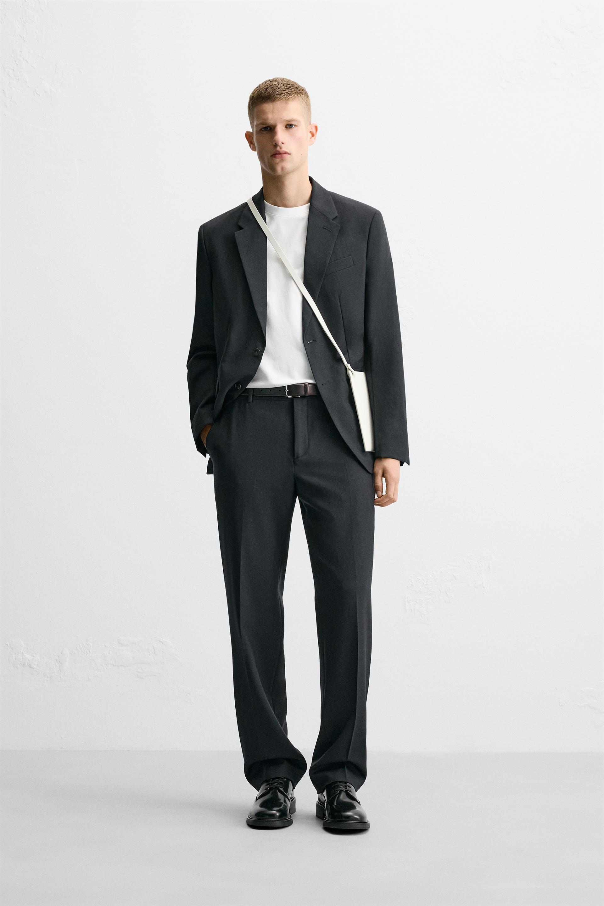 100% WOOL SUIT JACKET - Navy blue | ZARA United States