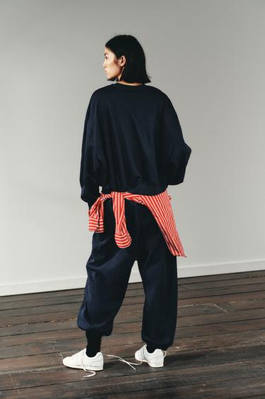 TEXT JOGGING TROUSERS - Blue by Zara - Image 4