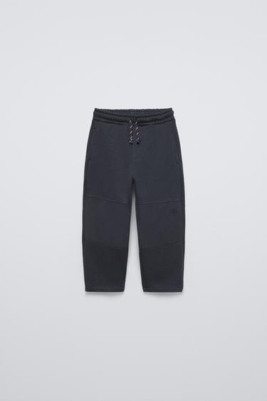 PANTALÓN FELPA COMBINADO - Marino de Zara