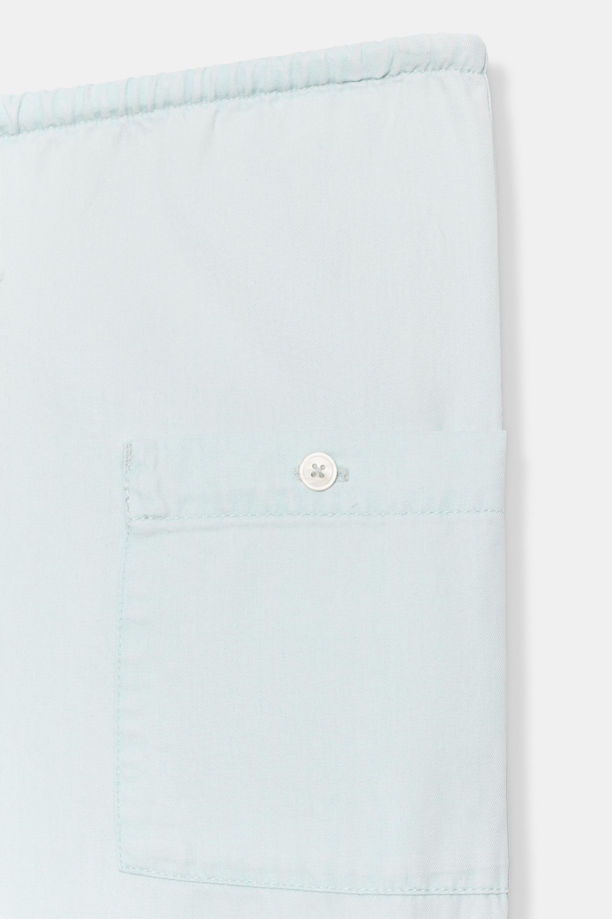 Zara BAĞCIKLI DÖKÜMLÜ PANTOLON görsel 5