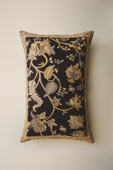 HOUSSE DE COUSSIN JACQUARD - Marron de Zara - Image 5