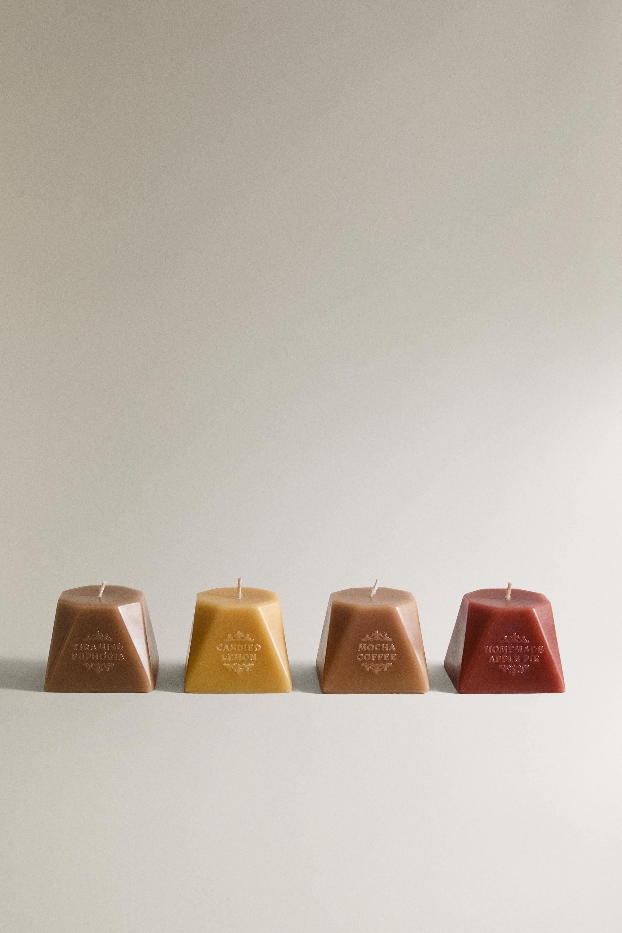 アロマ キャンドル (4本セット) GOURMET - レモンイエロー | ZARA