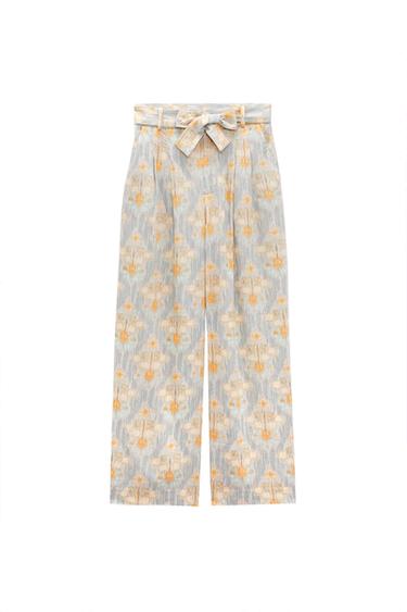 PRINTED FLOWING TROUSERS