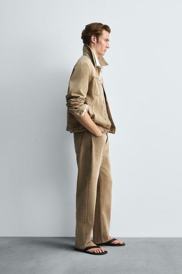 RELAXED FIT JEANS - camel by Zara - Image 3