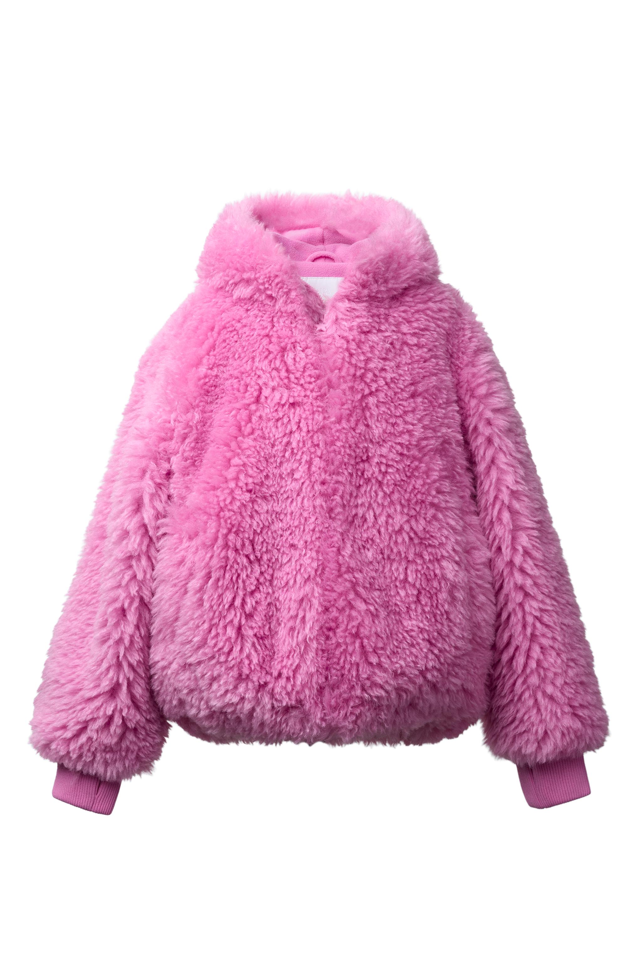 美品 幻の逸品 人気即完売品 ZARA ザラ ピンクファーモッズコート N-3B ⚛️♥幻の逸品♥⚛️人気即完売品！ZARA ザラ ピンクファーモッズ