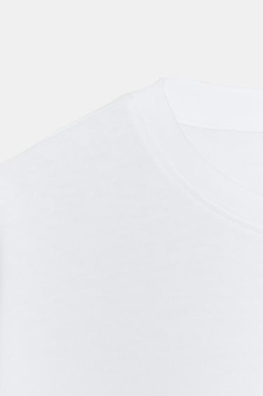T-SHIRT COURT OVERSIZE - Blanc de Zara - Image 5