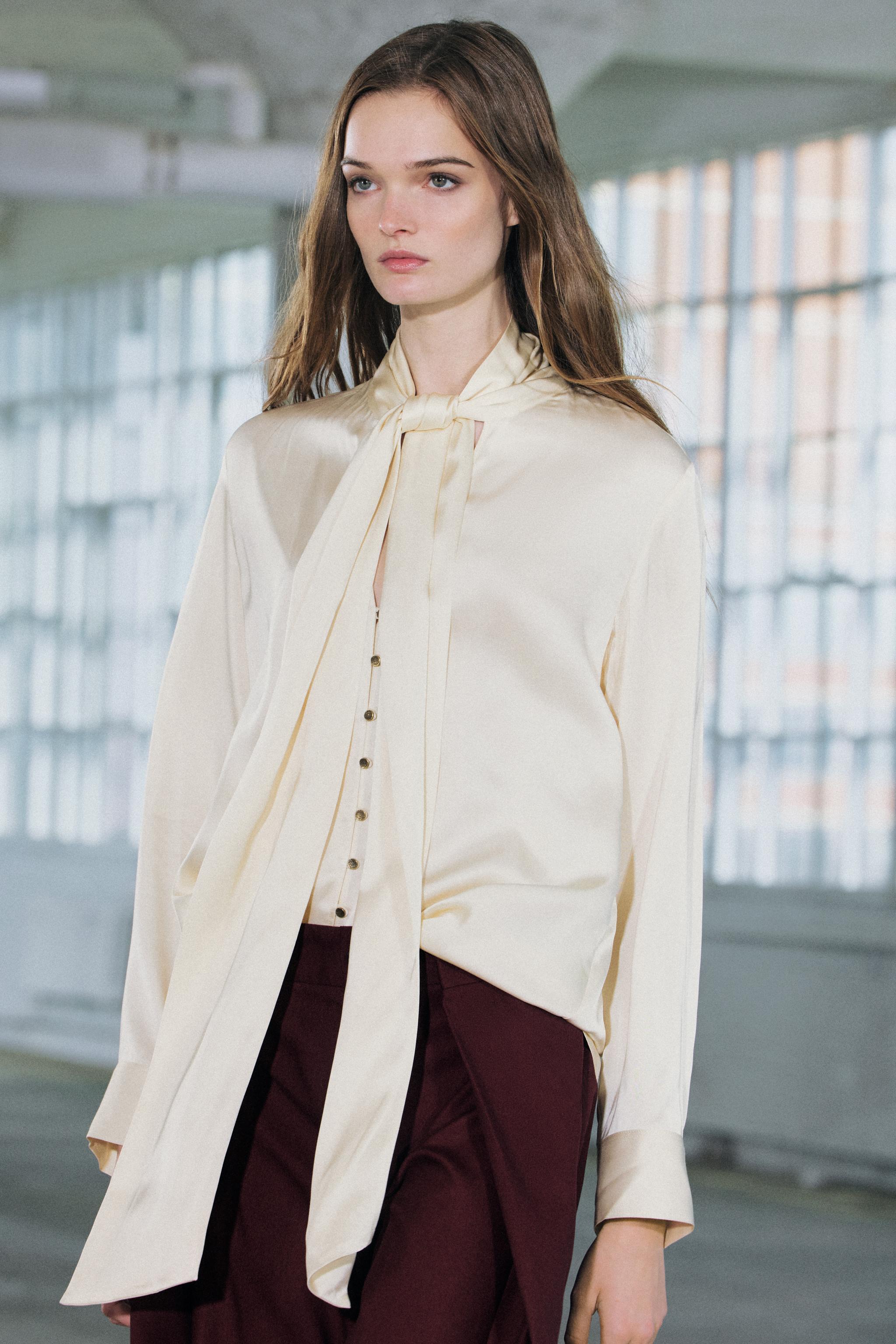 Satin Camisa De Seda Mujer Zara Moda Blusas Satinadas Zara Blusa