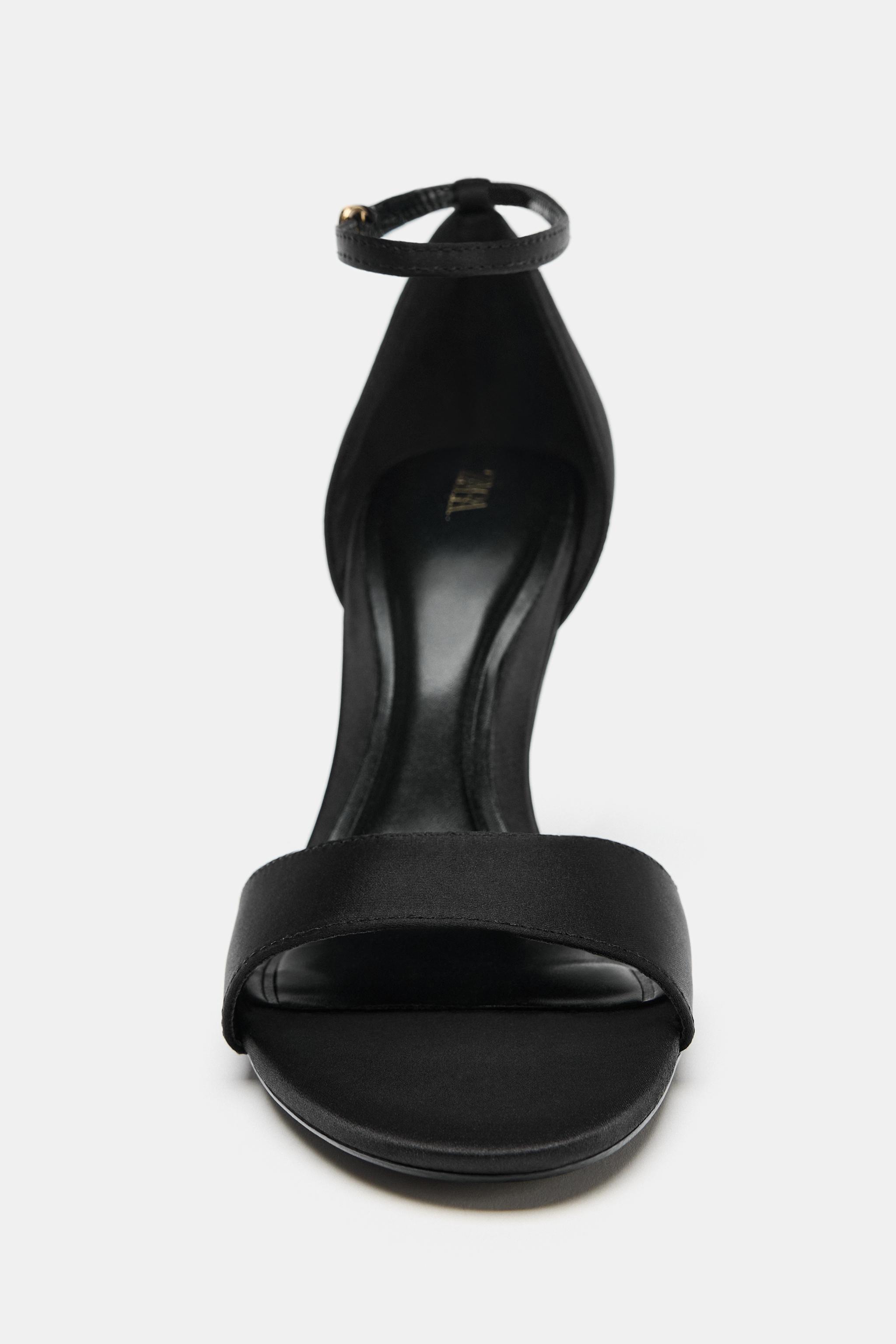 SATIN HIGH HEEL SANDALS